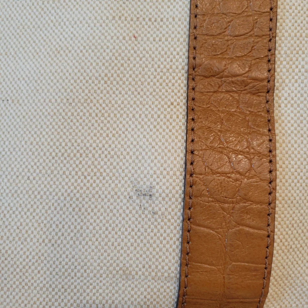 MICHAEL KORS CANVAS CROC EMBOSSED LEATHER TOTE 12